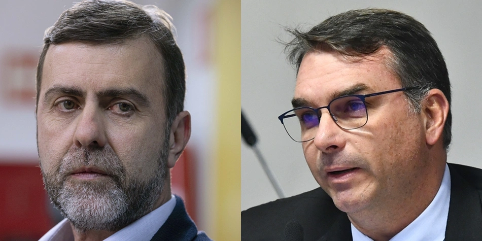 Marcelo Freixo e Flávio Bolsonaro