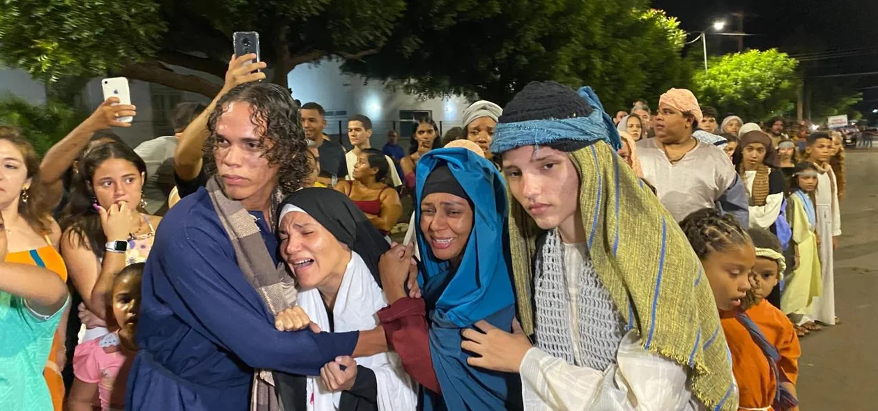 Momento da encenação