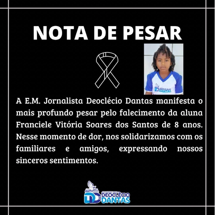 Nota de Pesar Franciele Vitória