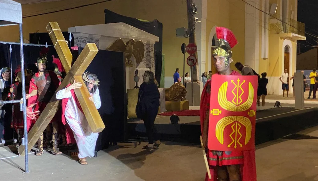 O cenário foi montado na Praça Lages Rebêlo