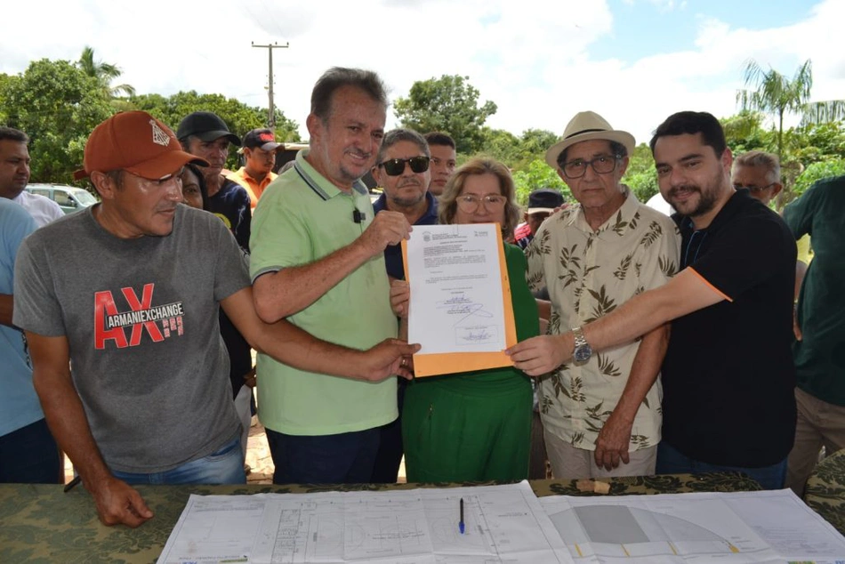 Ordem de serviço para a construção de um Ginásio Poliesportivo na localidade Água Fria