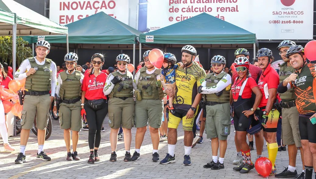 Polícia militar deu apoio para o evento