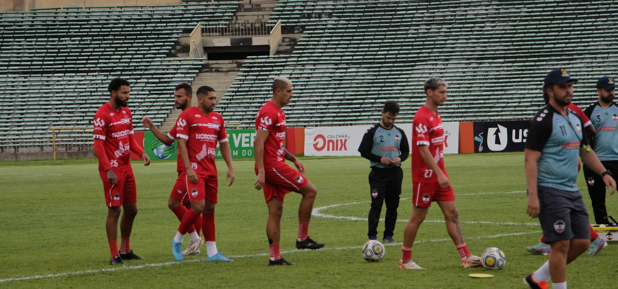 Preparação do River para jogo contra o Parnahyba