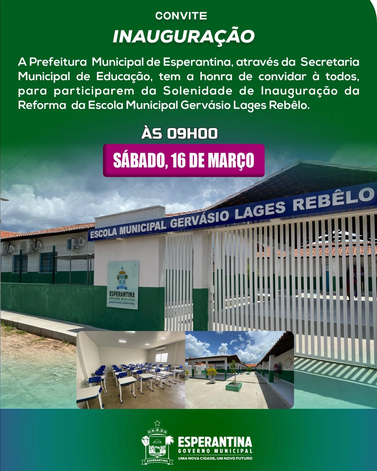 Reforma da Escola Municipal Gervásio Lages Rebelo