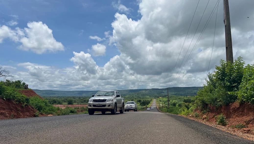 Rodovia PI 225 em obras