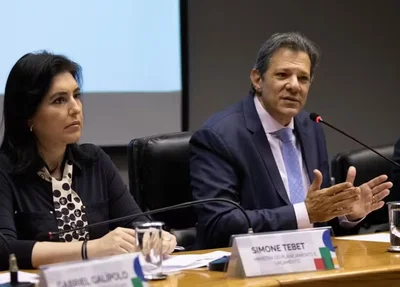 Simone Tebet e Fernando Haddad