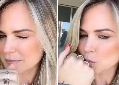 Susana Werner postou storie beijando aliança