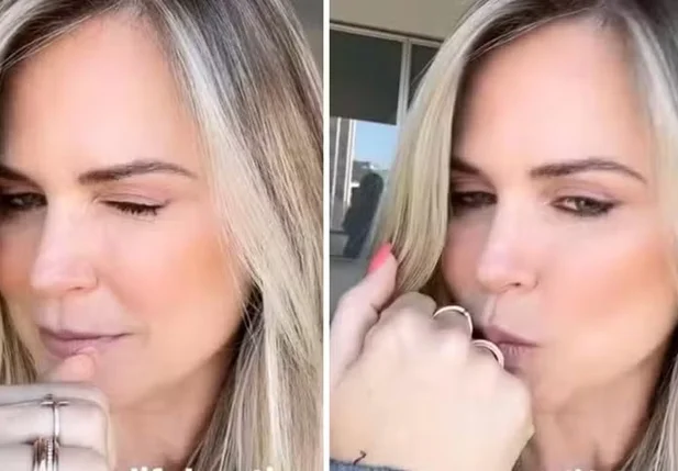 Susana Werner postou storie beijando aliança