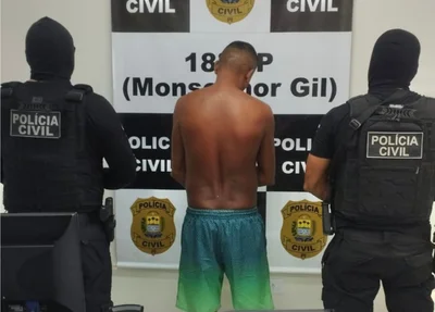Suspeito preso pela Polícia Civil
