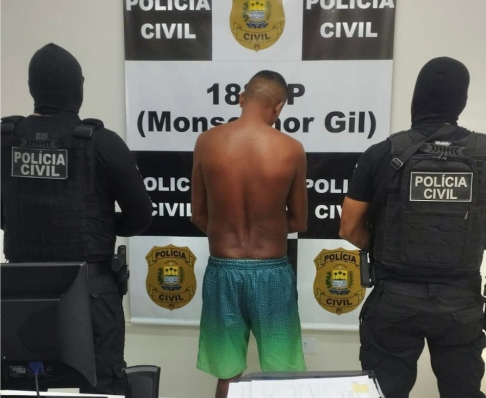 Suspeito preso pela Polícia Civil