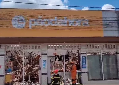 Teto da panificadora Pão da Hora desaba em Timon