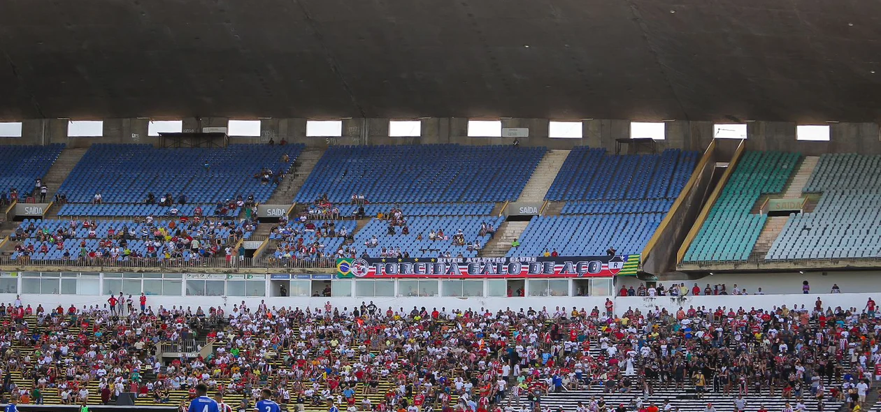 Torcedores presentes no estádio Albertão