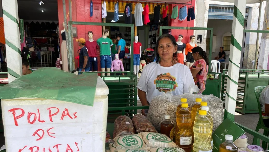 Venda de produtos na feira