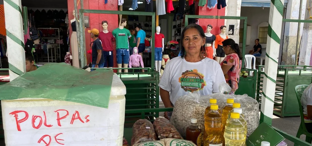 Venda de produtos na feira