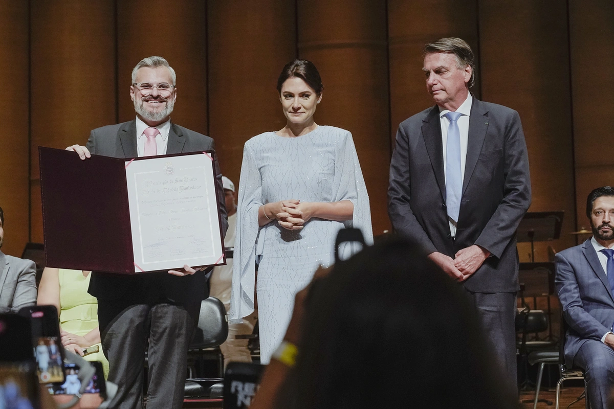 Vereador Rinaldi Digilio, Michelle e Jair Bolsonaro