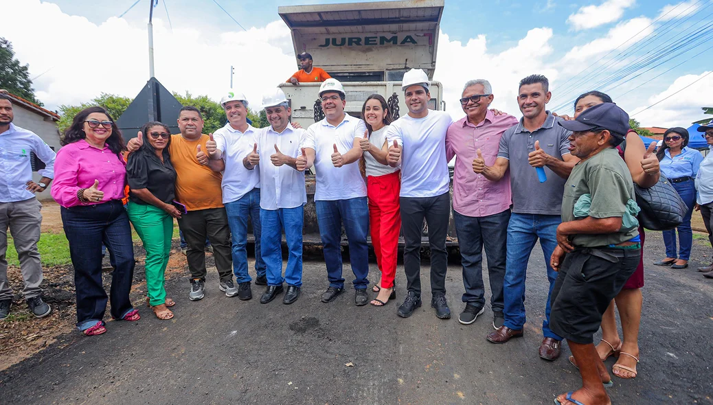 Visita técnica as obras de pavimentação asfáltica da rodovia Olho D'Água