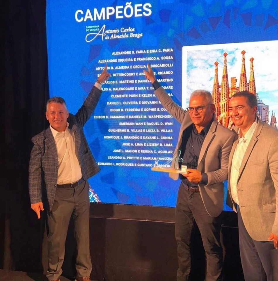 Alexandre Siqueira e Abib Attem (Cilp) com Henrique Jenkins (Icatu)