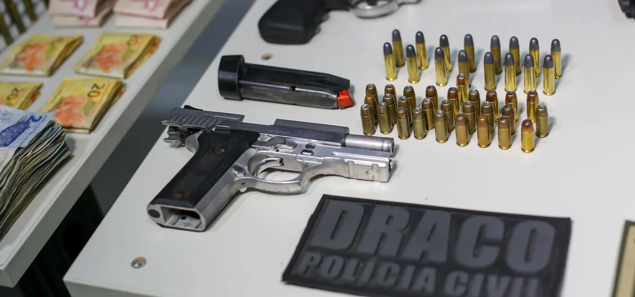 Armas de fogo foram encaminhadas à sede do DRACO