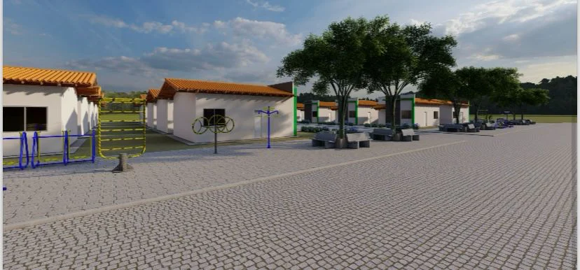 As casas são destinadas a famílias ribeirinhas