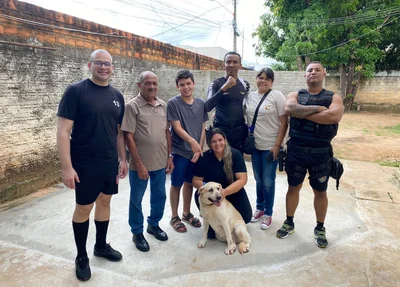 Cadela Mel ganhou novo lar