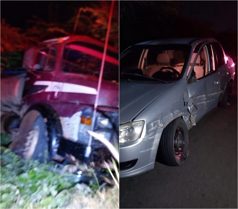 Caminhão pipa se envolveu em acidente na PI 243