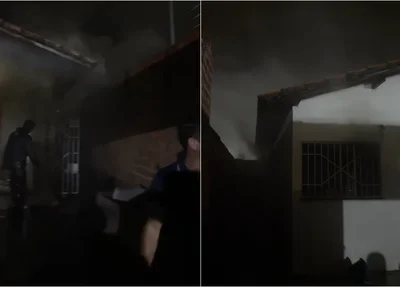 Casa pegou fogo no bairro Vamos Ver o Sol