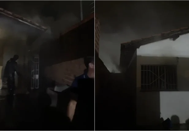 Casa pegou fogo no bairro Vamos Ver o Sol
