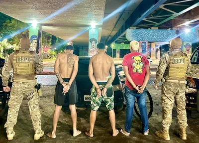 Dois homens foram presos e um adolescente apreendido