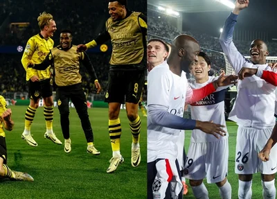 Dortmund e PSG se classificam às semis da Champions