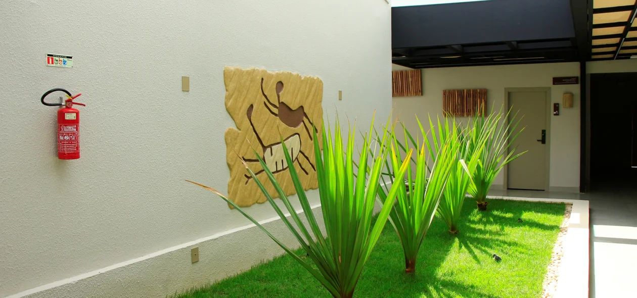 Foi pensado em manter área verde no Hotel Serra da Capivara