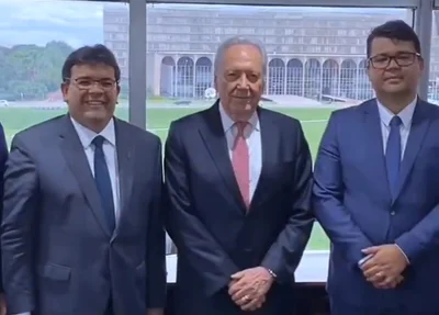 Governador Rafael Fonteles e secretário Chico Lucas com o ministro Ricardo Lewandowski