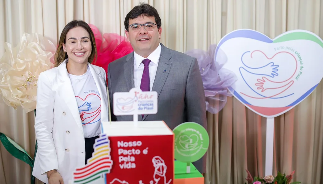Isabel e Rafael Fonteles celembram um ano do Pacto pelas crianças do Piauí