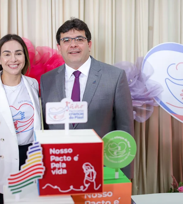 Isabel e Rafael Fonteles celembram um ano do Pacto pelas crianças do Piauí