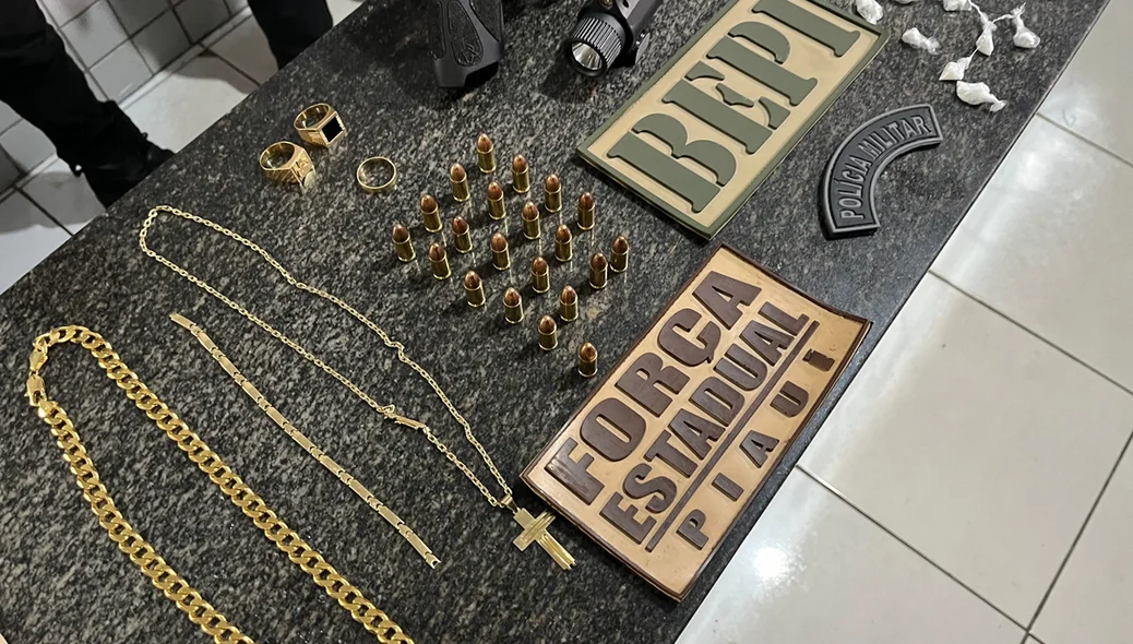 Materia apreendido no âmbito da Operação Draco 104
