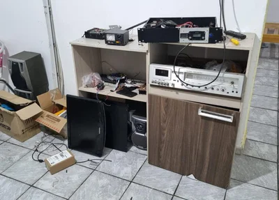 Material apreendido durante ação da PF e ANATEL