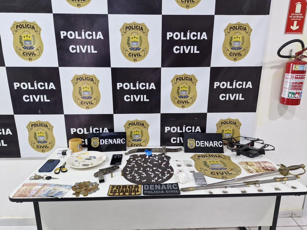 Material apreendido na operação