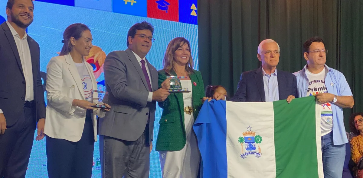 Momento da premiação