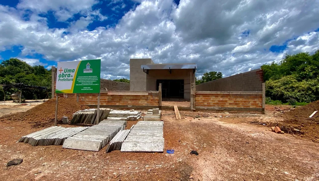 Obras do ponto de apoio da localidade Jacaré da Vermelha em Esperantina