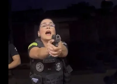 Policial apontou arma para a moradora durante a discussão