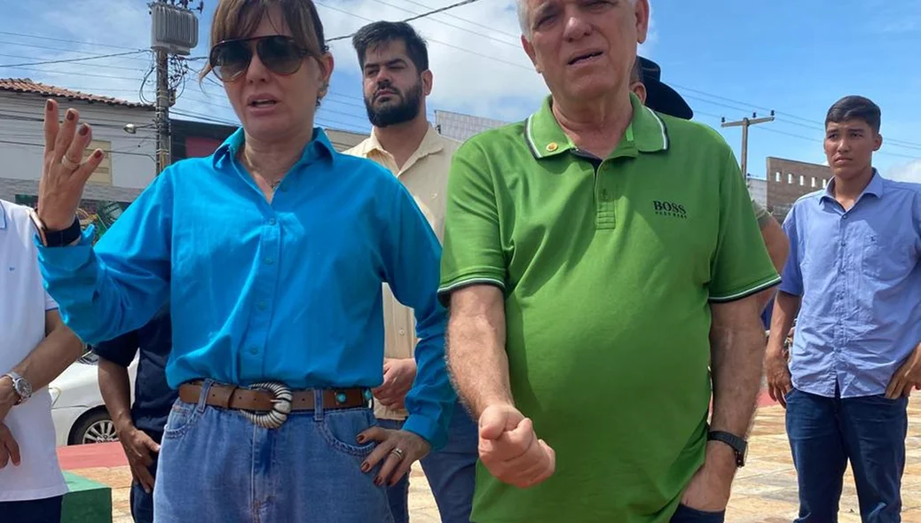 Prefeita Ivanária Sampaio e vice-governador Themístocles Filho