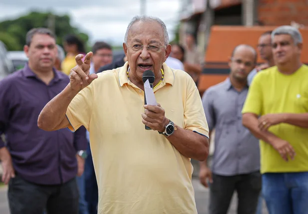 Prefeito Dr. Pessoa durante seu pronunciamento