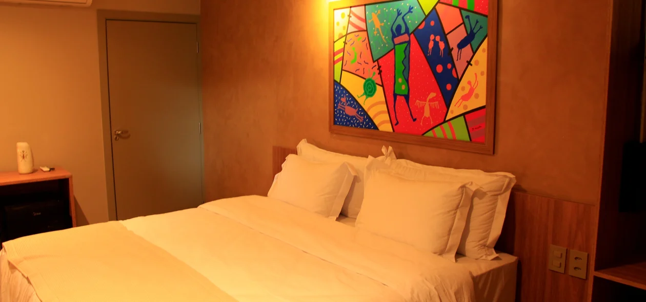 Quarto no Hotel Serra da Capivara