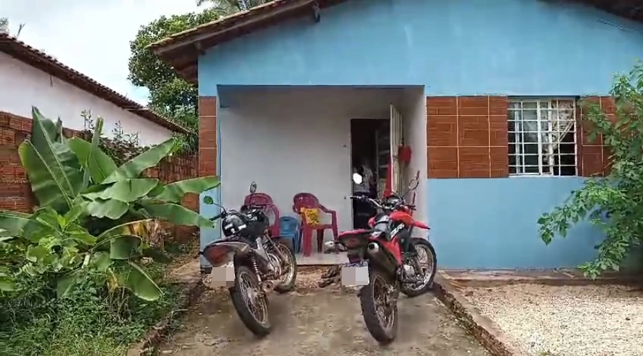 Residência onde ocorreu o duplo homicídio