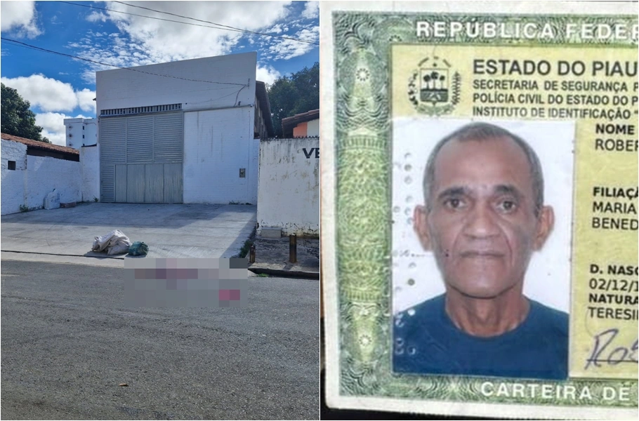 Roberto Jarbas da Silva, 53 anos, foi morto na Rua Simplício Mendes, em Teresina