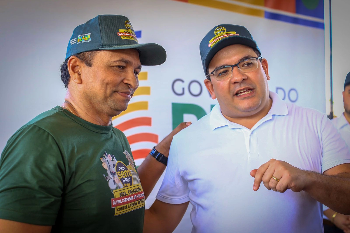 Secretário Fábio Abreu e Governador Rafael Fonteles