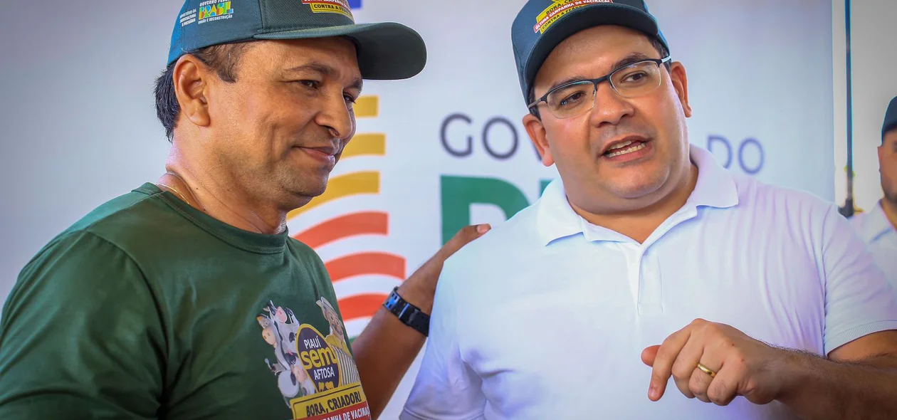 Secretário Fábio Abreu e Governador Rafael Fonteles