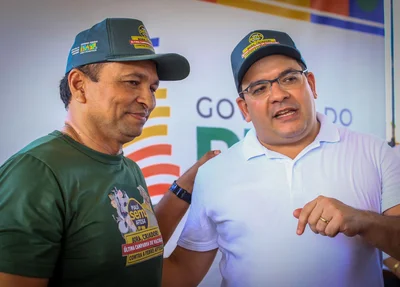 Secretário Fábio Abreu e Governador Rafael Fonteles