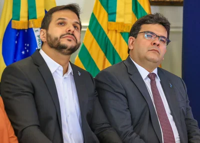 Secretário Washington Bandeira e o governador Rafael Fonteles