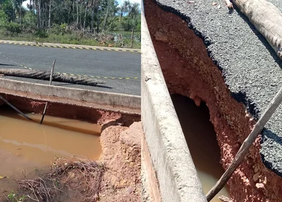 Trecho da BR 222 interditado pela PRF