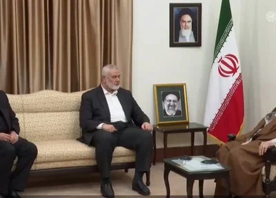 Ali Khamenei em reunião com líder do Hamas